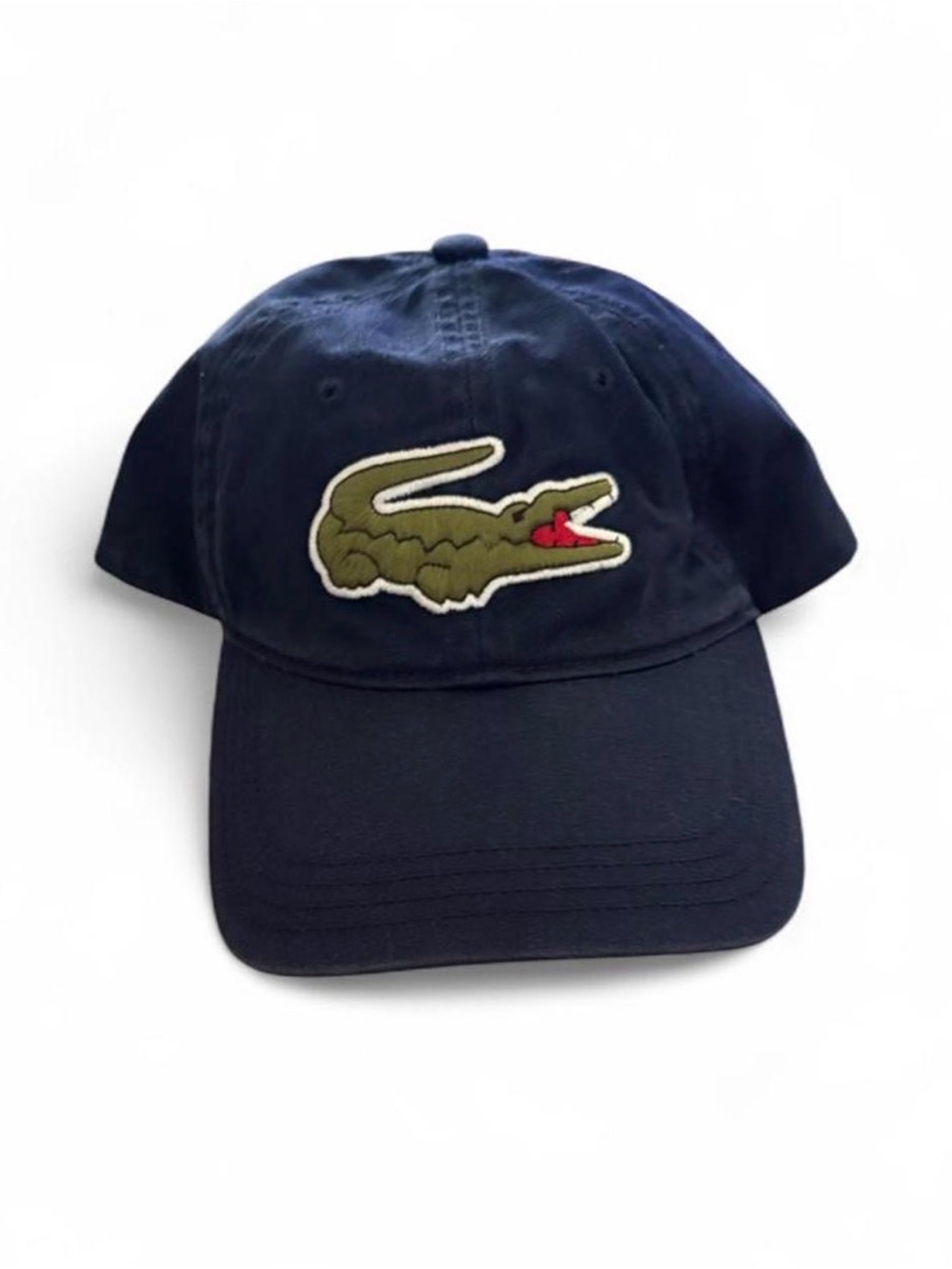 Lacoste Kids Navy Blue Cap with Green Croc Patch